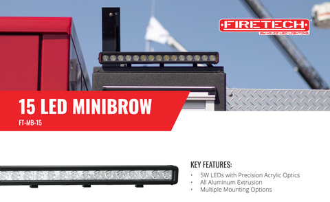 15 LED Single Stack MiniBrow® Light for Ambulances Sales Sheet