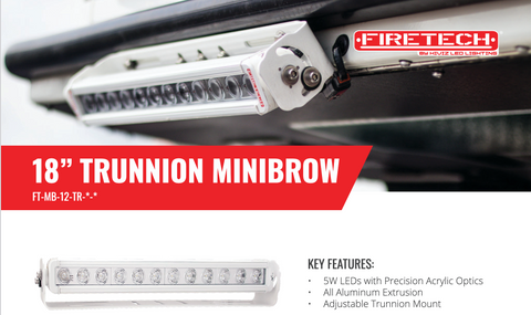 18" Single Stack MiniBrow With Trunnion Mount Sales Sheet