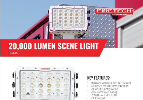 20,000 Lumen Pole-Mounted LED Scene Light Sales Sheet