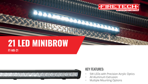 21 LED Single Stack MiniBrow® Light for Ambulances Sales Sheet