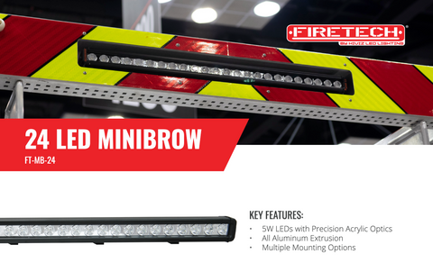 24 LED Single Stack MiniBrow® Light for Ambulances Sales Sheet