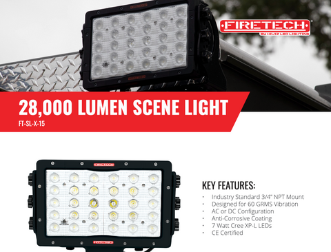 28,000 Lumen Pole-Mounted LED Scene Light Sales Sheet