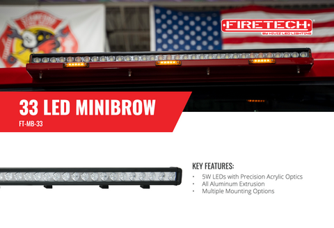 33 LED Single Stack MiniBrow® Light for Ambulances Sales Sheet