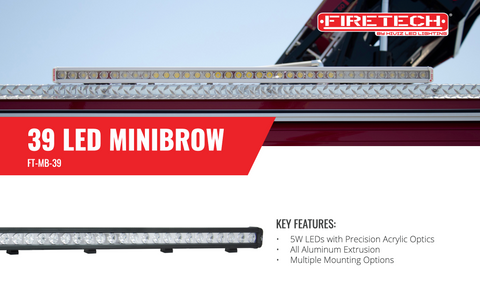 39 LED Single Stack MiniBrow® Light for Ambulances Sales Sheet