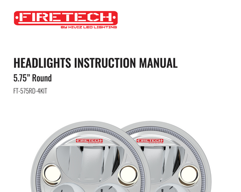 5.75″ Round LED Headlight Instruction Manual