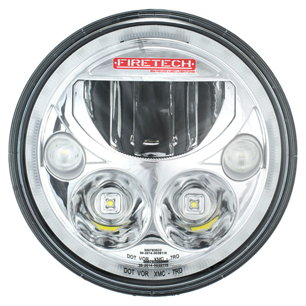5.75” Round from FireTech headlights,