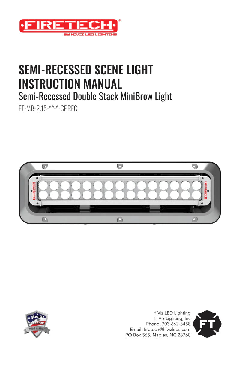Semi-Recessed 15,800 Lumen LED Area Light Instruction Manual