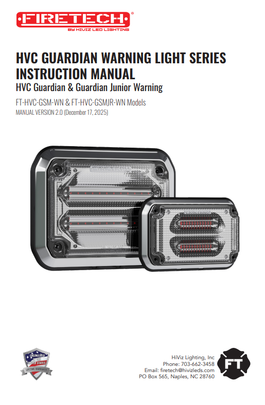 HVC Guardian Warning Lights Instruction Manual