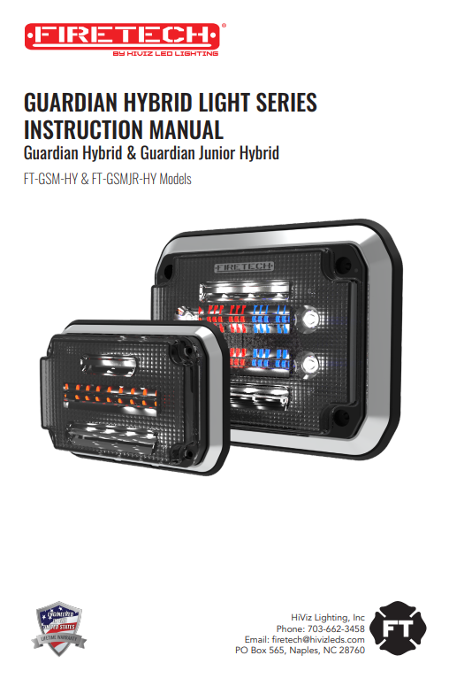 Guardian & Guardian Jr. Ambulance Hybrid Lights Instruction Manual